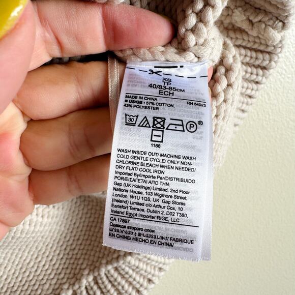 Banana Republic Cream Knit Castoff Halter Tank Top Sweater - XS - Picture 4 of 9